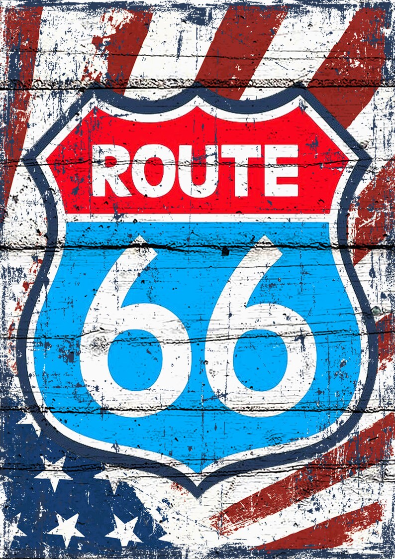Route 66 Printable Bundle Pack 33 Pcs Digital Download Route 66 Print ...