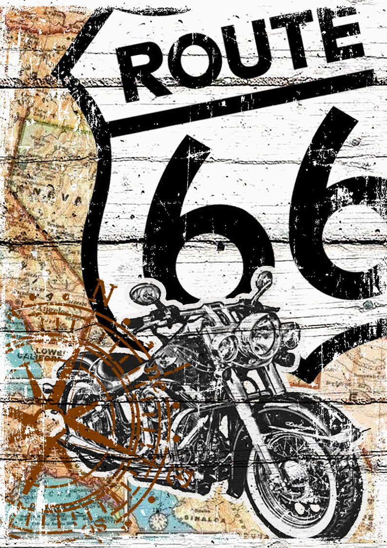 Route 66 Printable Bundle Pack 33 Pcs Digital Download Route 66 Print ...