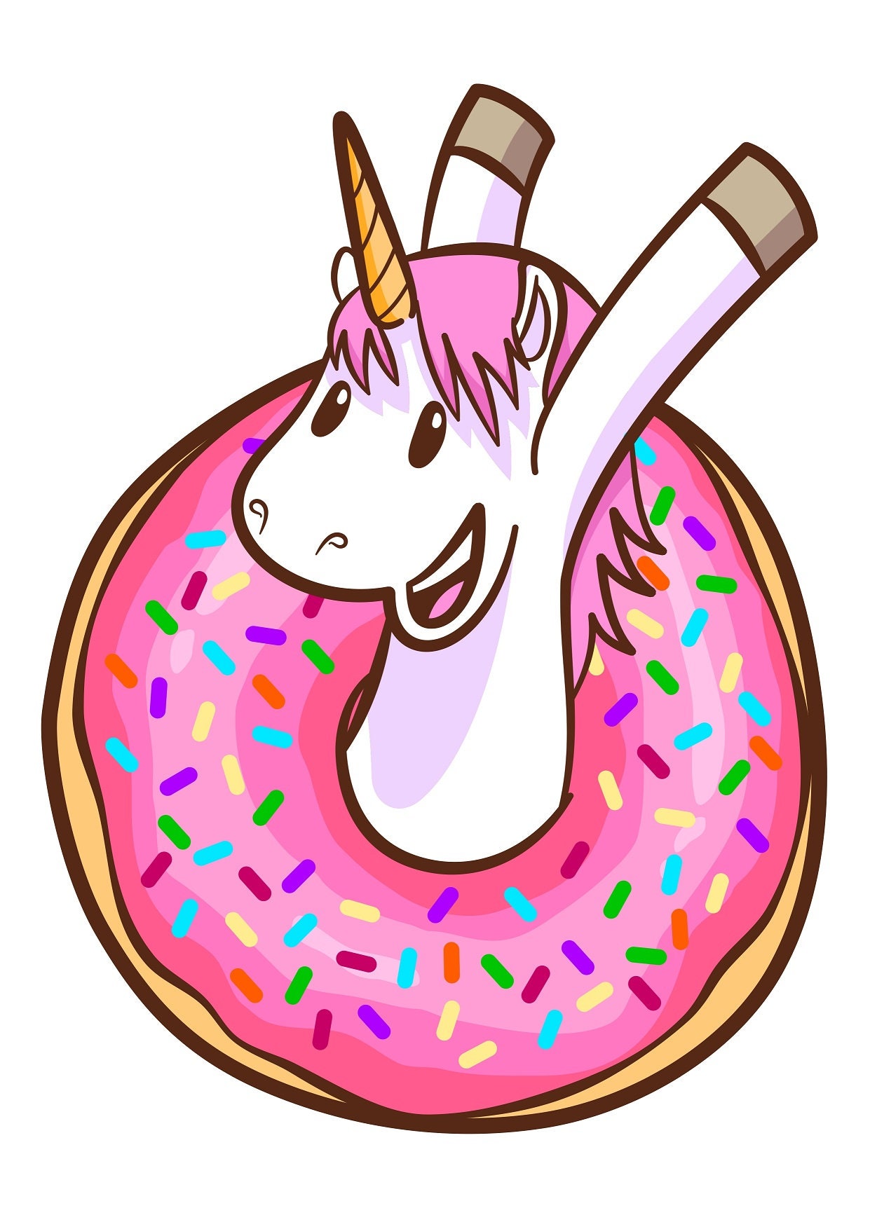 Donut Unicorn, Unicorn Clipart, Cricut, Donut Clipart, Unicorn Face