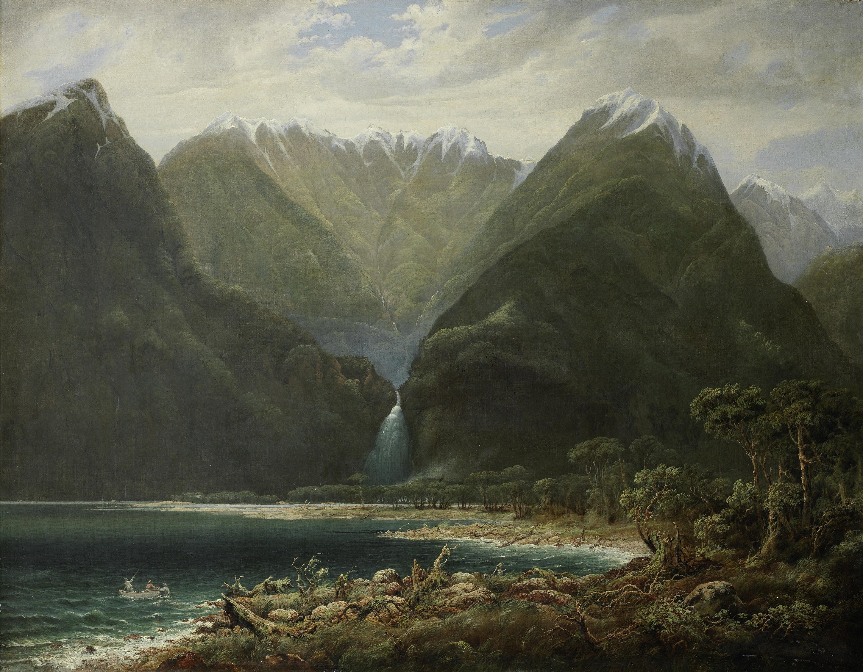 Antique New Zealand Landscape Painting Digital File Instant Etsy
