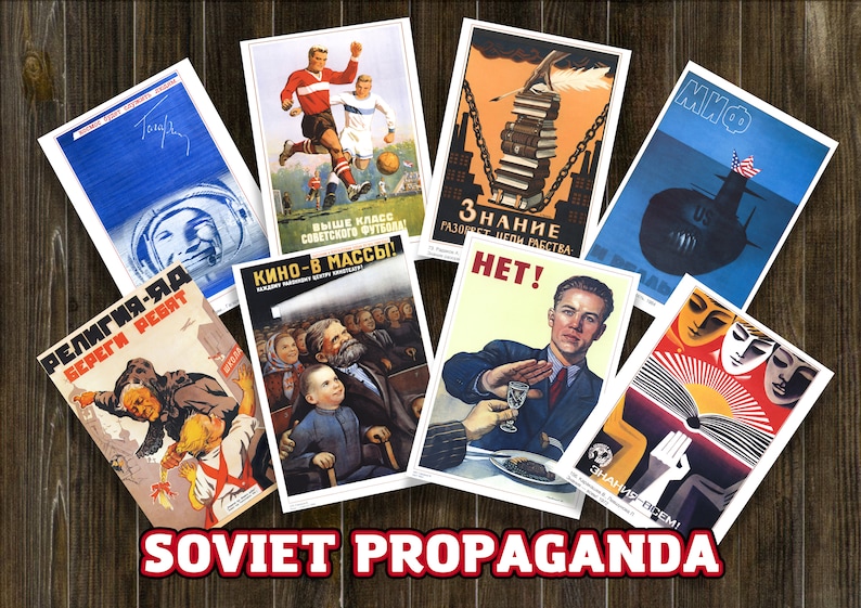 Soviet Propaganda Poster Bundle Pack 153 pcs, soviet ideology, soviet symbolism, hammer and sickle, soviet posters, propaganda ussr, lenin image 1
