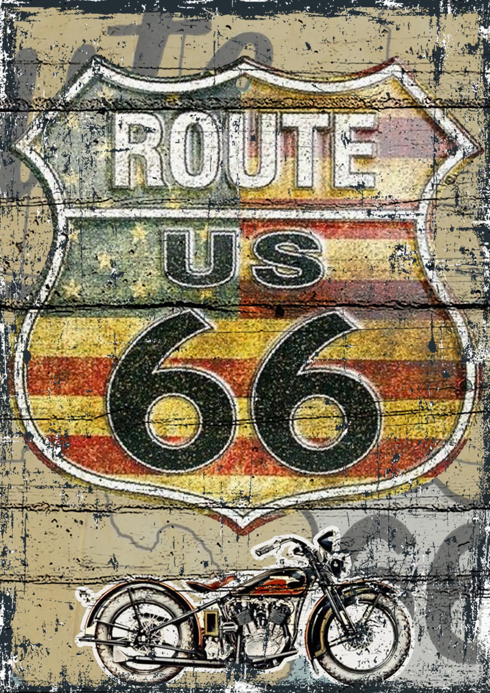 Route 66 Printable Bundle Pack 33 Pcs Digital Download Route 66 Print ...