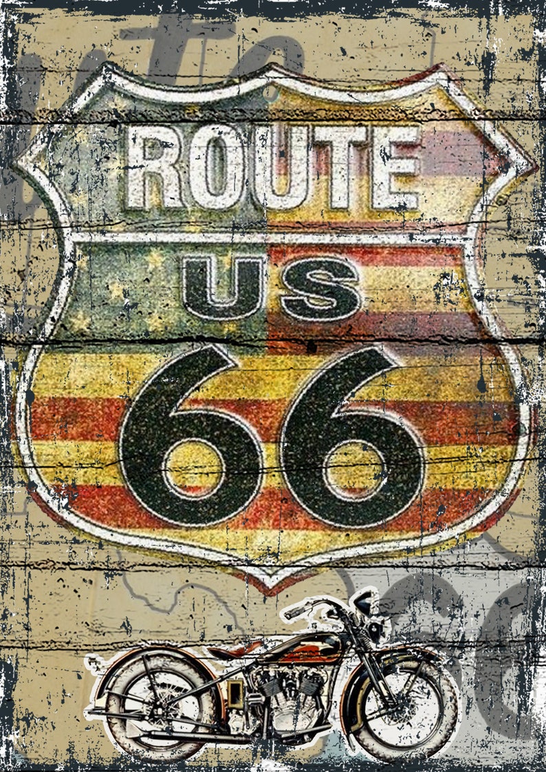 Route 66 Printable Bundle Pack 33 Pcs Digital Download Route 66 Print ...