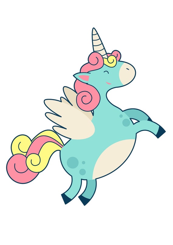 Download Fantasy Creature Unicorn Wall Art Unicorn Svg Cute Unicorn Etsy