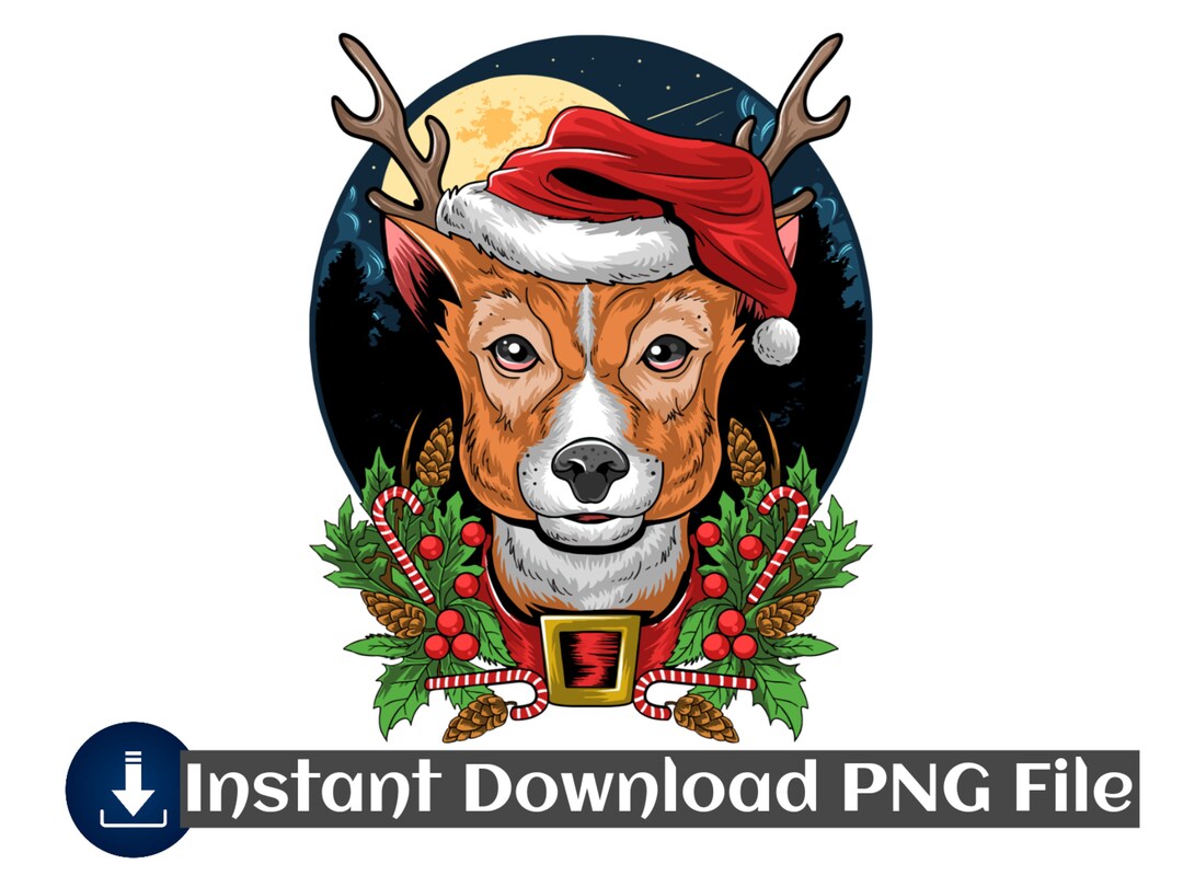Christmas Reindeer PNG Design Instant Download Printable File for ...