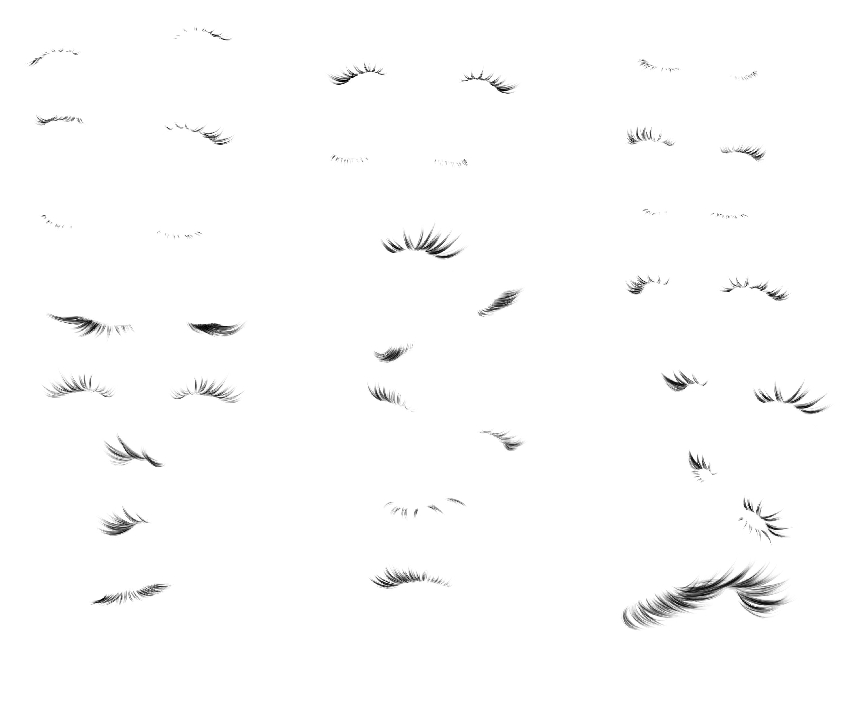 Eyelashes Brows Procreate Brushset Eyebrows Brushes Digital Etsy