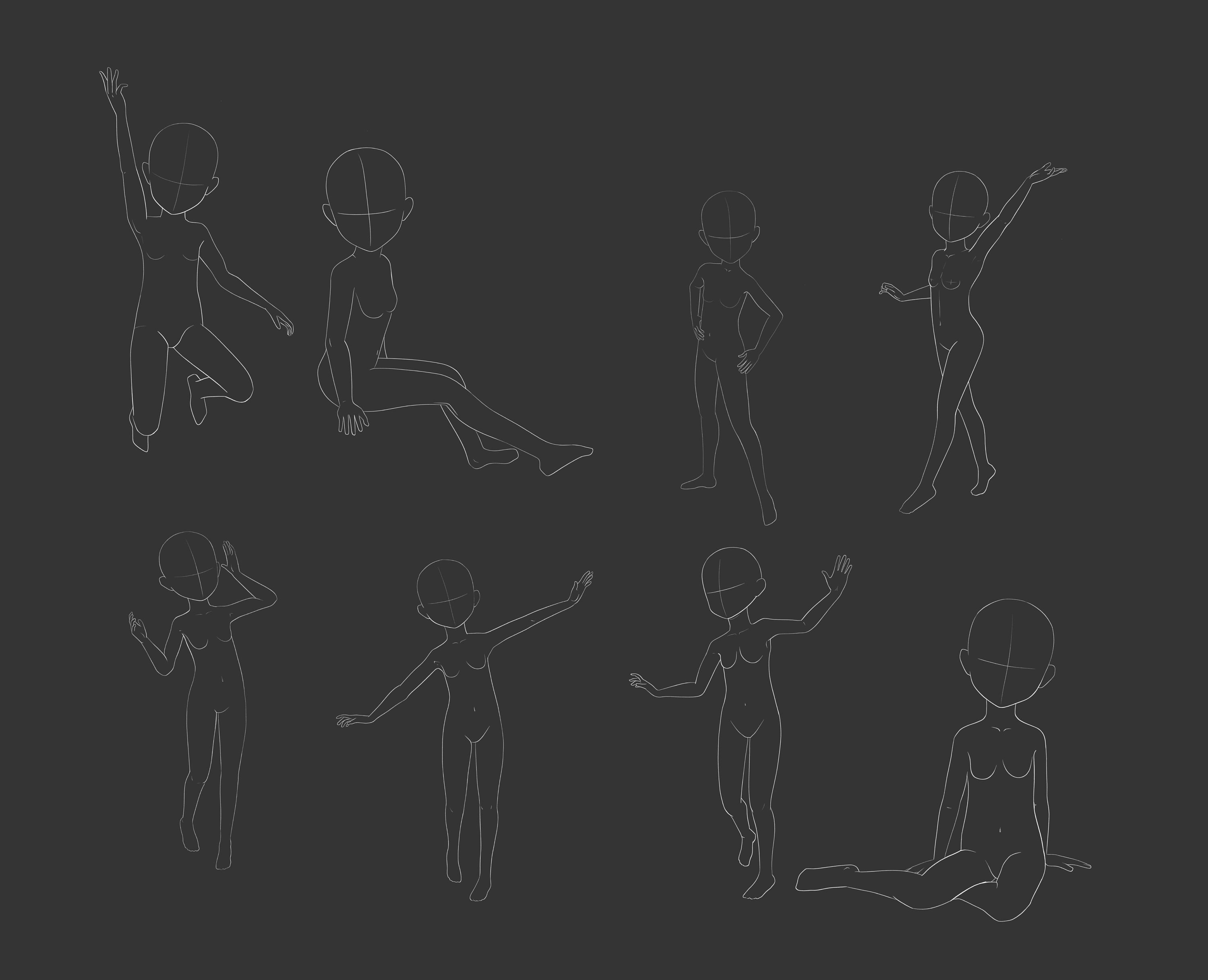 Figure Stamps Guide Procreate Brushes Figures Stamps Brushes | Etsy