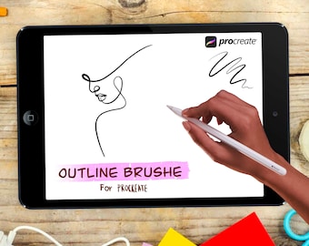 OutLine Brush für Procreate / Instant Download / Procreate Pinsel für IPad Pro