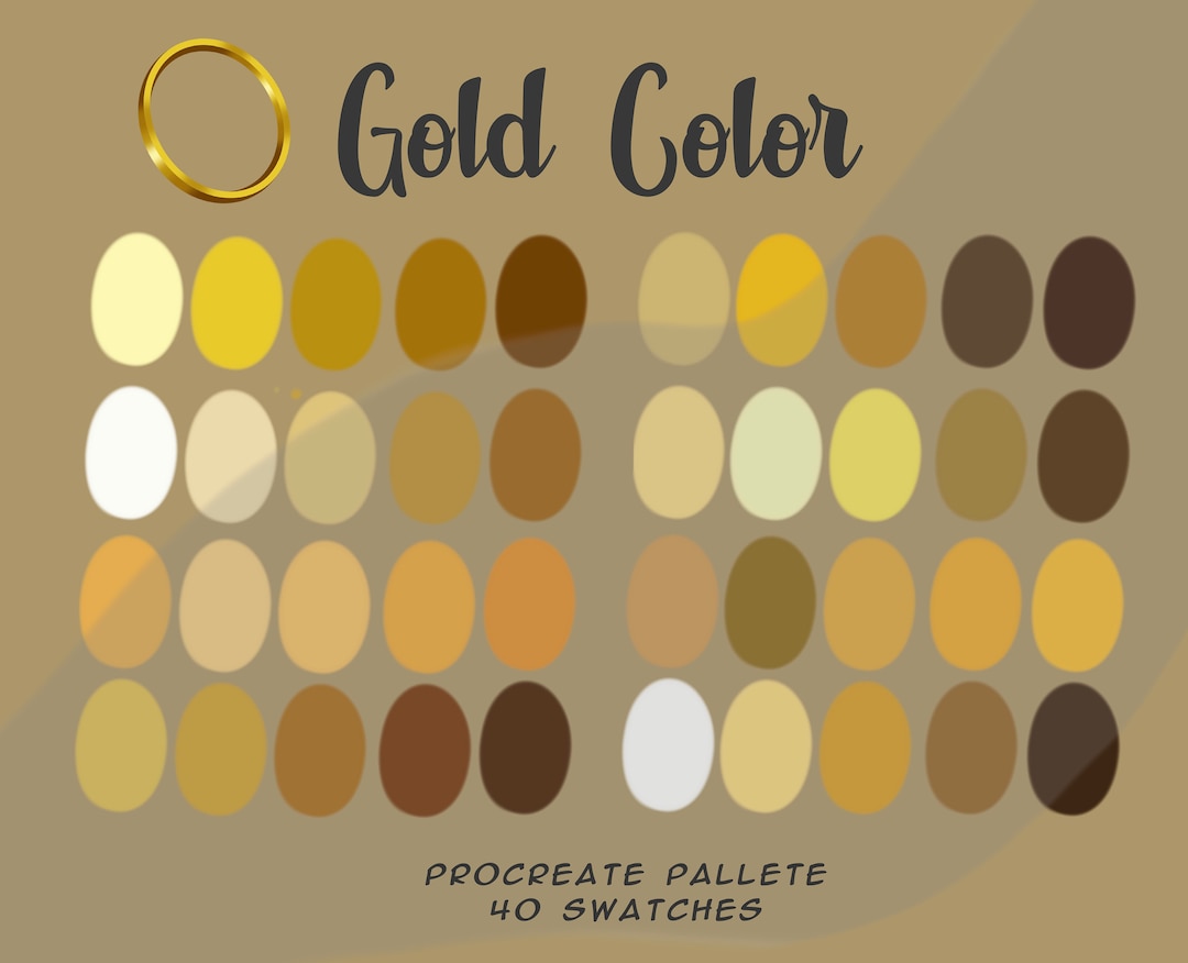 Procreate Palette Gold, Gold Color Palette, Procreate Swatches for iPad ...