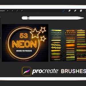 Neon Lights Procreate Brushes: Glowy Brush Set