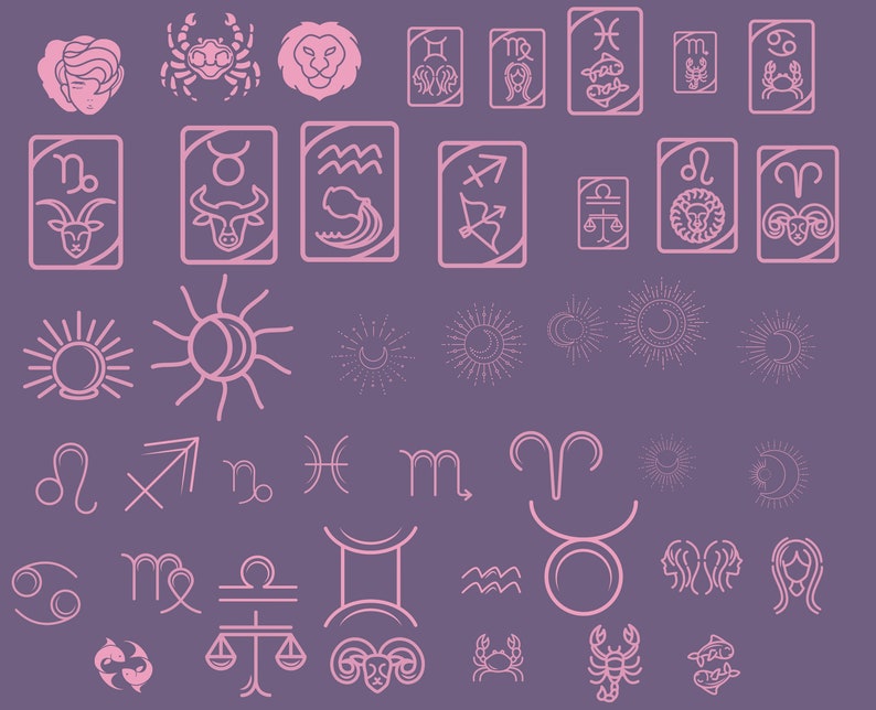 Procreate Brushes Zodiac Stamps Brush Signs Astrology Themed Etsy