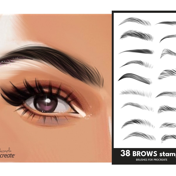 Brows Procreate Brushset, Eyebrows Brushes, Digital Brushes, Portrait Guide Stamps Brows, Stamps Brushes, Procreate Stamp Brush, IPad App