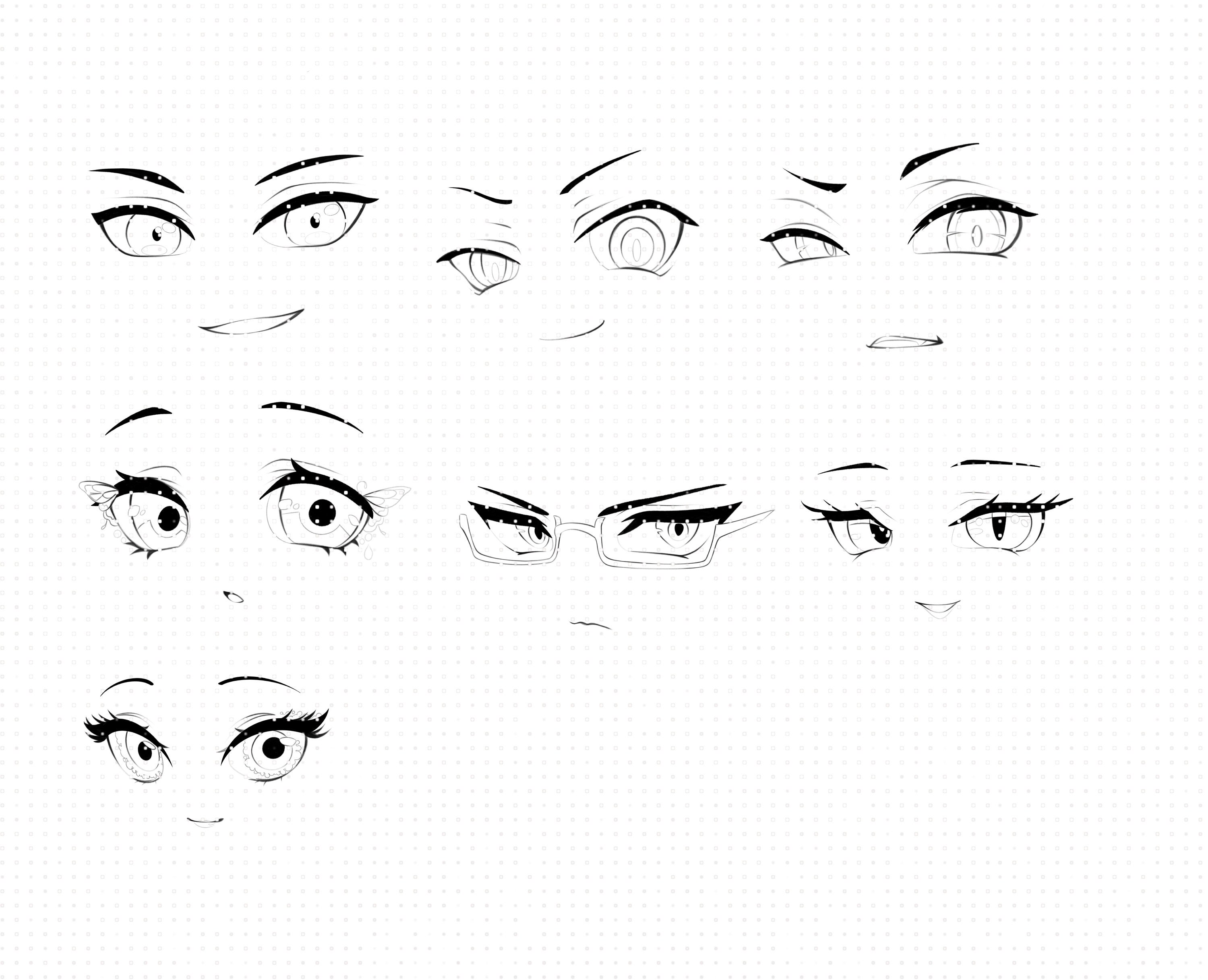 Procreate Eyes Stamp Brushes. Manga Anime Eyes Stamps Set. Etsy