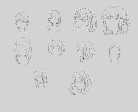 Manga girl hair reference III by StyrbjornAndersson on DeviantArt