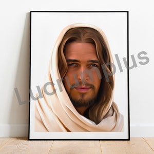 Jesus DIGITAL file, Easter Jesus Christ DIGITAL file Christ Painting Bible Print Jesus Portrait Poster Famous Art Printable, JPEG