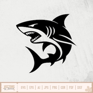 Shark SVG, Shark Design Svg, Shark Outline Svg, Shark Lovers, Shark Clipart, Shark Silhouette svg, Instant Download