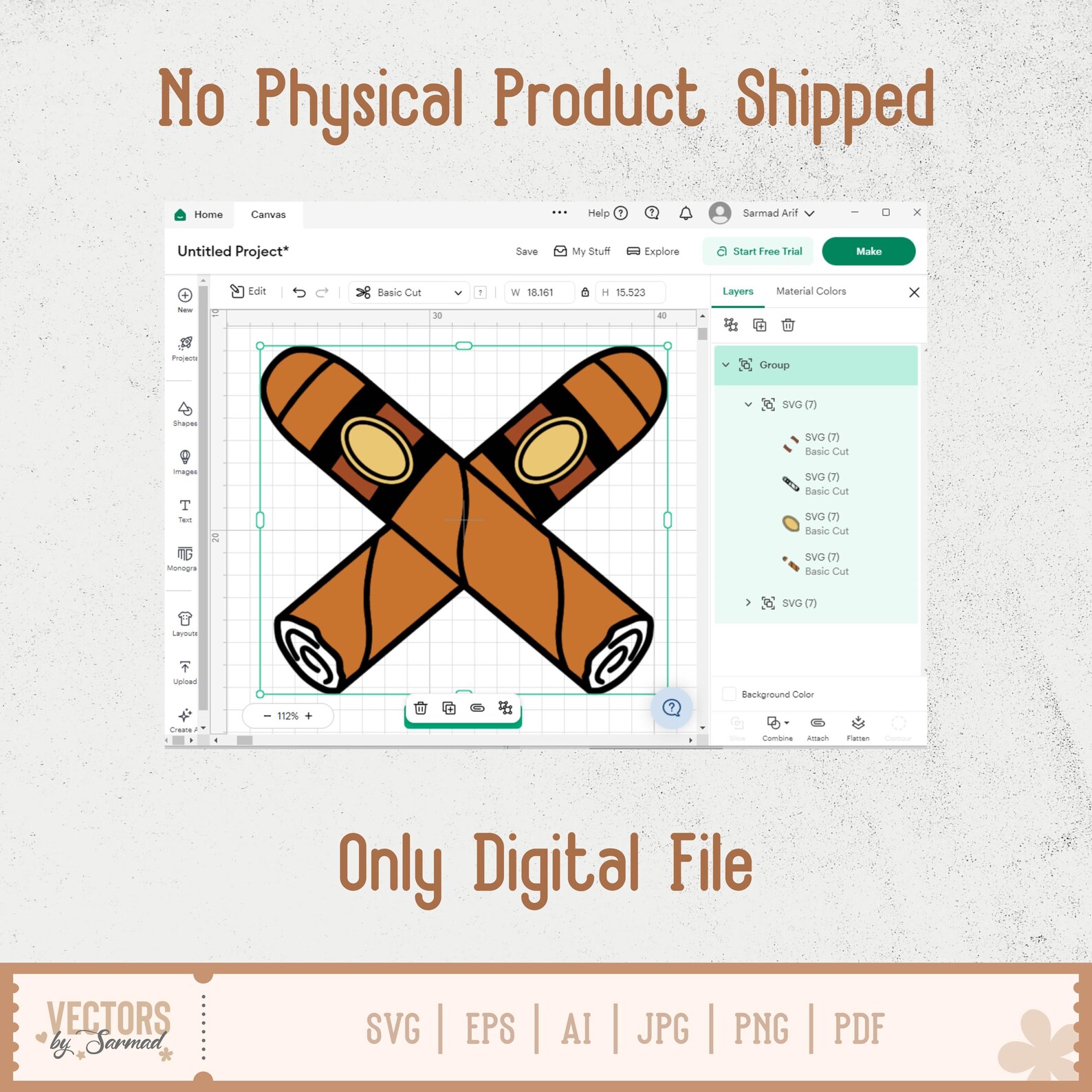 Cigar Svg Bundle Crossed Cigars SVG Whiskey And Cigar Svg Cigar 
