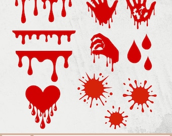 血の滴る SVG、血の SVG、血しぶきの SVG、滴る血の SVG、血の雫の SVG、ハートの血の滴る SVG、ハロウィンの SVG