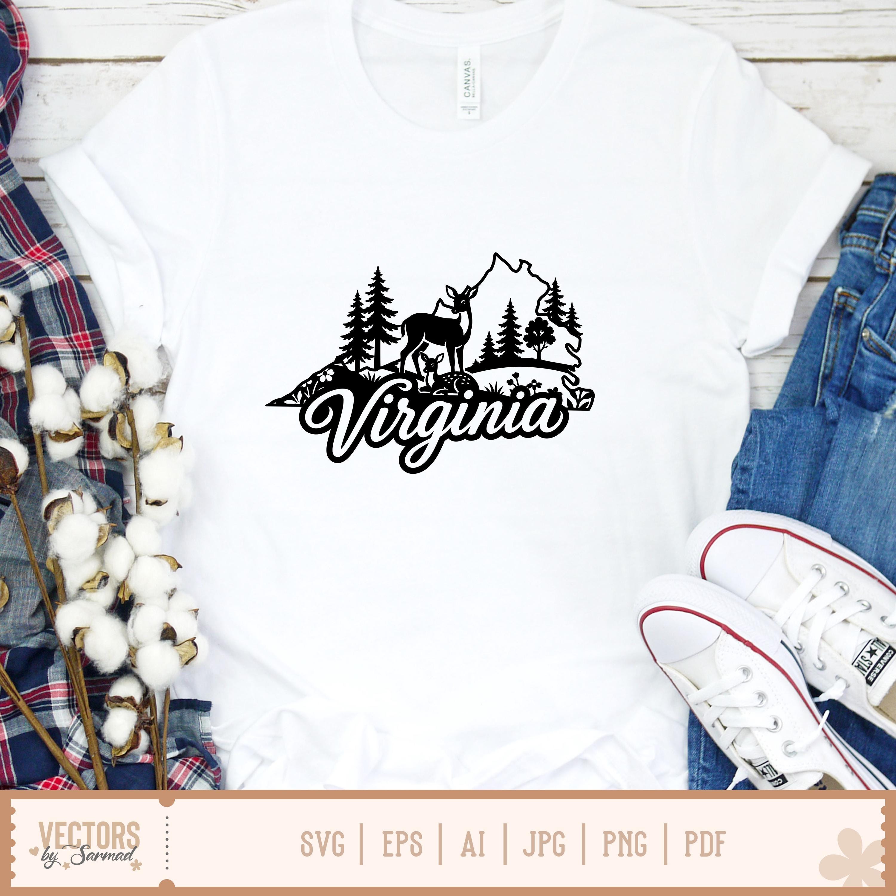 Virginia SVG Bundle, Virginia Outline, Virginia Silhouette, Virginia ...