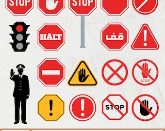 Señal de stop SVG, Clipart de señal de stop, SVG de stop, SVG de señal de advertencia de stop, Archivo de corte de señal de stop, Svg de semáforo, Señal de stop imprimible, Logotipo de señal de stop