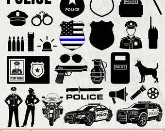 Police SVG, Police Badge SVG, Police Shield Svg, Police Officer Svg, Police Car Svg, SWAT Officer Clipart, Police Woman Svg, Police Png