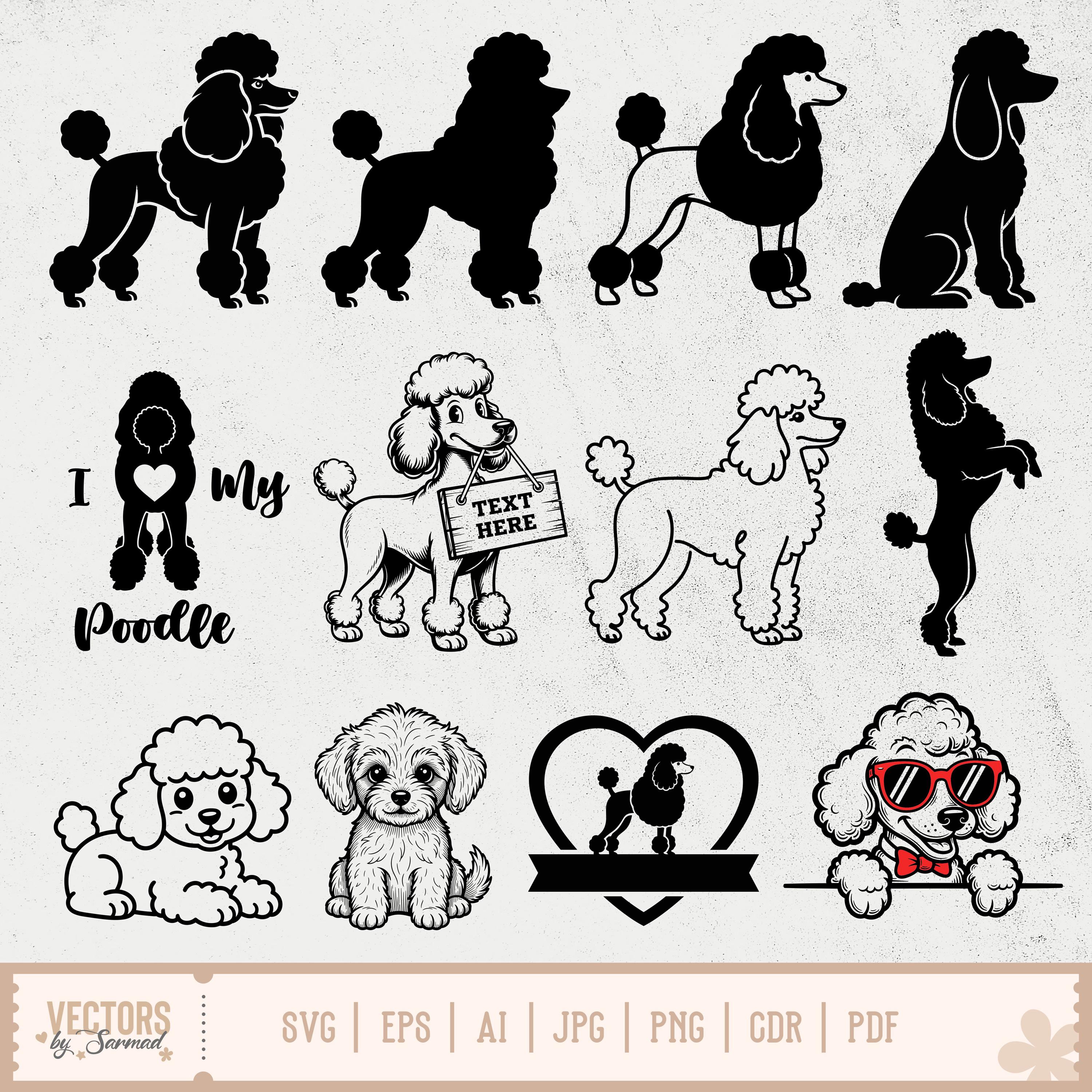 プードルの顔 svg - Etsy 日本