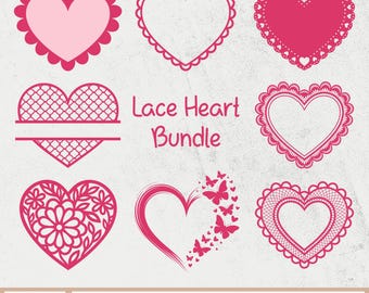 Lace Heart SVG, Doily Heart Svg, Scalloped Heart svg, Heart SVG, Scalloped Heart Frames PNG, Lace Heart Doily, Unlimited Commercial Use.