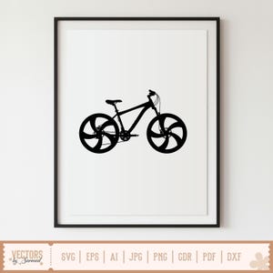 Cykel SVG, cykel clipart, cykel png, vintage cykel, cykelvektor, cykelsilhuett, utskrivbar cykel, gammaldags cykel svg bild 4