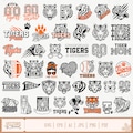 Tiger SVG Bundle, Tigers SVG, Tiger Head Svg, Tiger Mascot Svg, Tiger Paw Svg, Tiger Varsity, Tiger Claw Svg, Tiger Mom Svg, Go Tigers Svg product logo