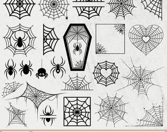 Ragnatela SVG, Ragnatela Clipart, Sagoma di ragnatela, Pacchetto di ragnatela, File di taglio di ragnatela, Ragnatela Png, Ragno SVG Vettoriale