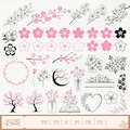 Cherry Blossom SVG Bundle, Cherry Blossom Png, Sakura Blossom Svg, Cherry Tree Svg, Cherry Blossom Outline, Cherry Flower Svg, Pink Flower product logo