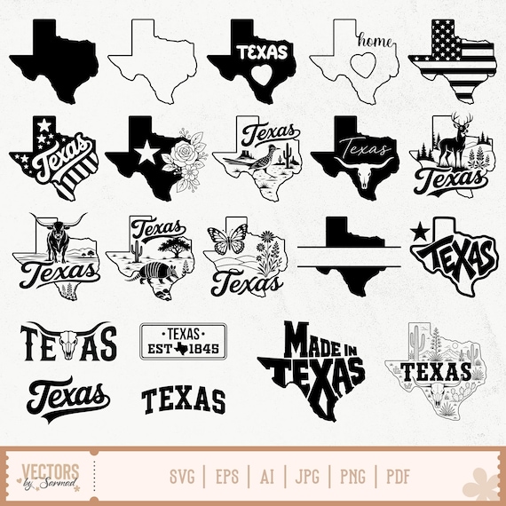 Texas Svg Bundle, Texas PNG, Texas Outline, Texas Silhouette, Made In Texas, Texas Home Svg, Floral Texas Svg, Texas Vector, Texas Varsity