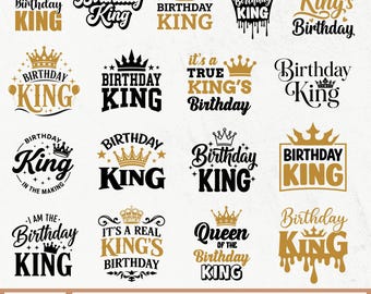 Geburtstagskönig SVG Bundle, es ist ein wahrer Geburtstag des Königs, Geburtstagskönig Krone SVG, Königin des Geburtstagskönigs, königliche Geburtstagsentwürfe