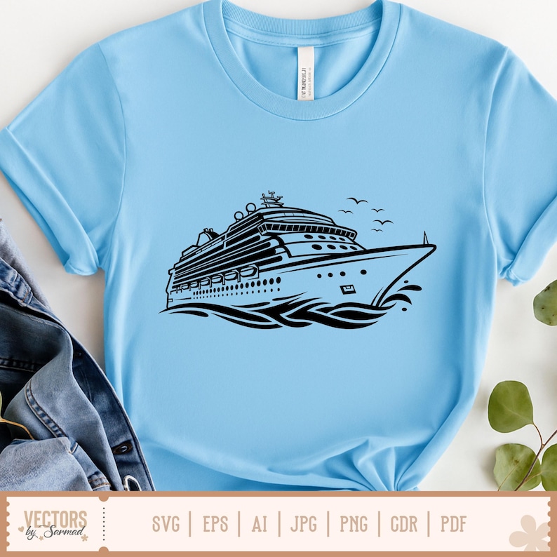 Kryssningsfartyg SVG, Kryssningsfartygspaket SVG, Kryssnings-SVG, Kryssningssemester-svg, Yacht-svg, Båt-svg, Familjekryssning-svg, Kryssningsfartygsclipart bild 4