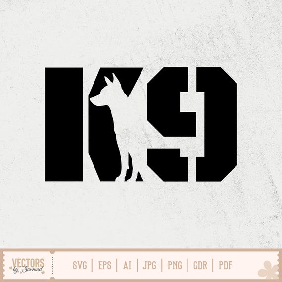K9 Police Dog SVG, German Shepard Silhouette, K9 Police Dog