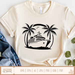 Kryssningsfartyg SVG, Kryssningsfartygspaket SVG, Kryssnings-SVG, Kryssningssemester-svg, Yacht-svg, Båt-svg, Familjekryssning-svg, Kryssningsfartygsclipart bild 2