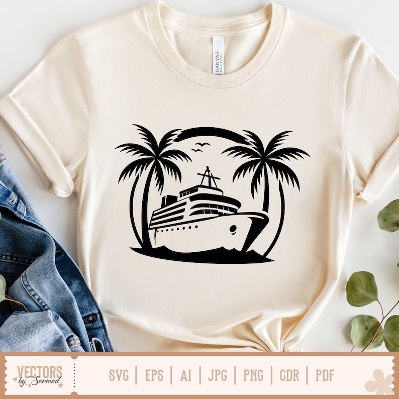 Kryssningsfartyg SVG, Kryssningsfartygspaket SVG, Kryssnings-SVG, Kryssningssemester-svg, Yacht-svg, Båt-svg, Familjekryssning-svg, Kryssningsfartygsclipart bild 2