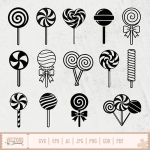 Lollipop SVG, Lollipop Cricut, Lollipop SVG Bundle, Lollipop Clipart, Swirl Lollipop svg, Sweet Treats Svg, Lollipop Png, Lolli Pop SVG