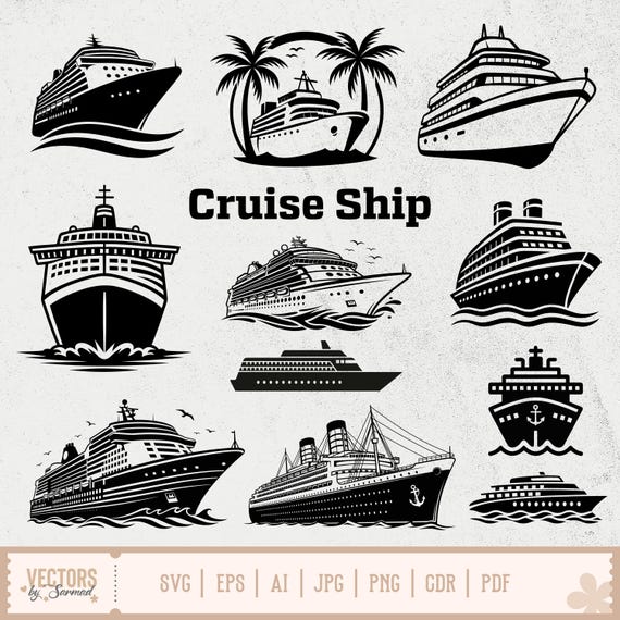 Cruise Ship SVG, Cruise Ship Bundle SVG, Cruise SVG, Cruise Vacation svg, Yacht Svg, Boat svg, Family Cruise svg, Cruise Ship Clipart
