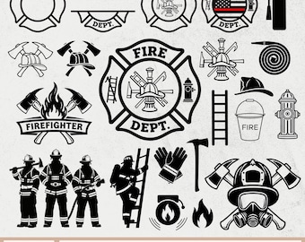 Firefighter Svg, Fire Dept Svg, Maltese Cross SVG, Fire Dept Logo, Fireman Svg, Fire Department Svg, Firemen's Shield, Fireman Logo