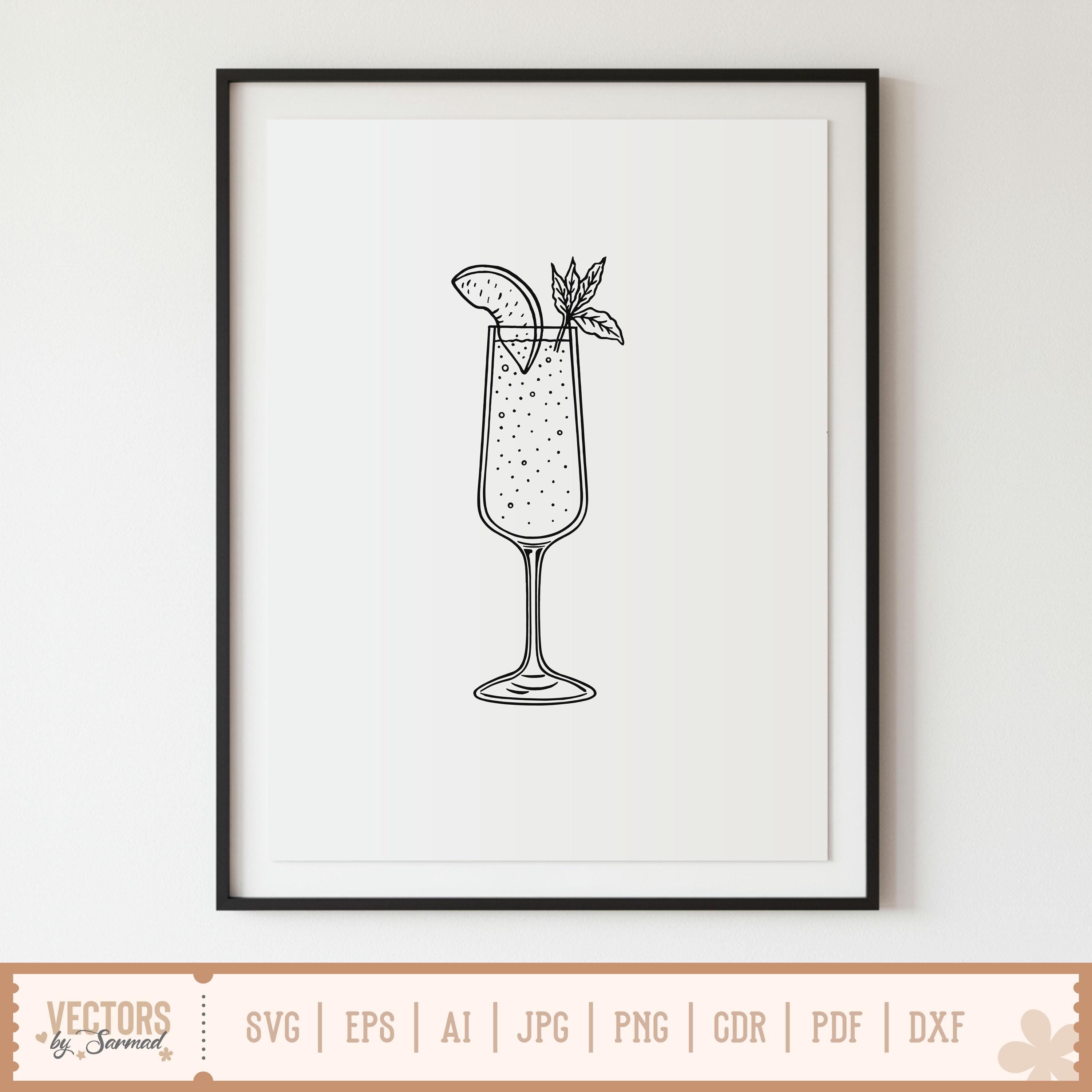 Cocktail SVG Bundle, Cocktail Vector, Cocktail Outline Svg, Cocktail ...