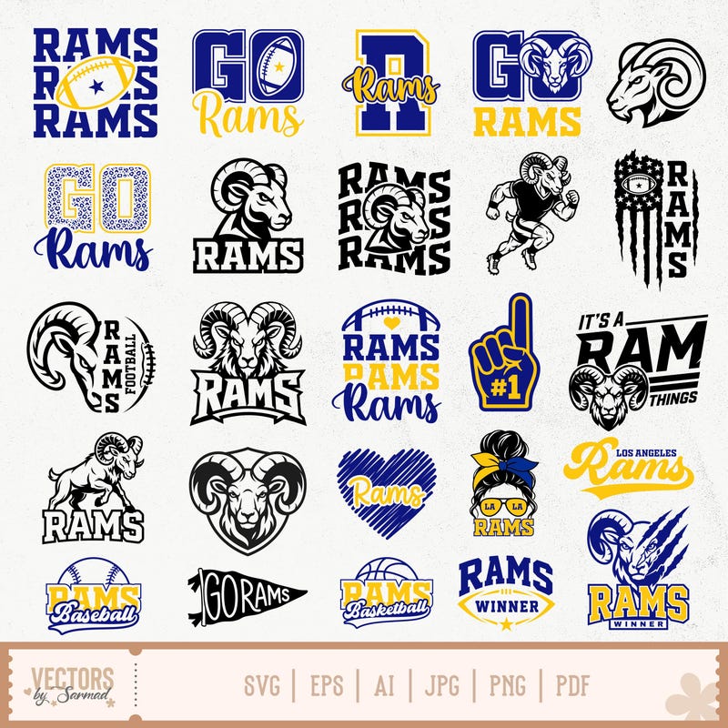 Rams Football Png Designs - Etsy
