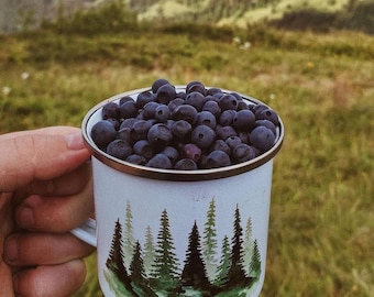Stay Wild Forest design coffee mug Minimalist enamel mug