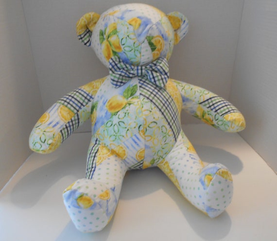 yellow and white teddy bear
