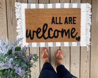 All are welcome doormat, classroom doormat, welcome doormat