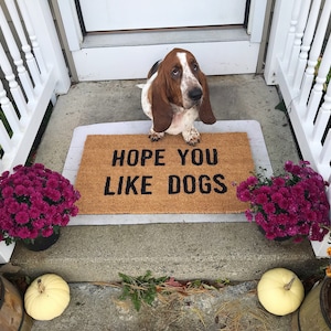 Hope You Like Dogs Doormat | Funny Welcome Mat | Gift Idea for Dog Lover | Dog Mom Gift
