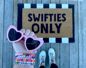 Swifties Only doormat, Outdoor Welcome Mat, Housewarming Gift, In This House We Listen To Taylor's Version, Swiftie Fan Gift
