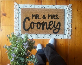 Mr. & Mrs. Doormat, engagement gift, wedding shower, bridal shower gift, newlywed gift