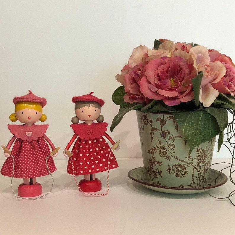 Small Wooden Doll by Marydollpins Handmade Peg Dolls Etsy