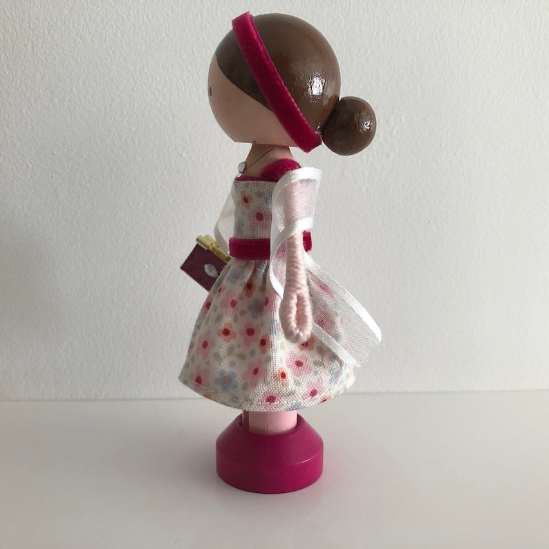 Small Wooden Doll Made by Marydollpins Handmade Peg Dolls Etsy